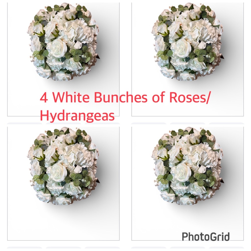 White and Green Floral Bunches